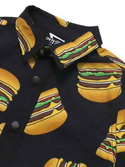 画像3: 【送料無料】【KIDS】IN-N-OUT BURGER YOUTH DOUBLE-DOUBLE BUTTON-UP SS SHIRT