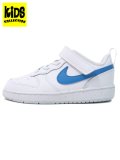 【KIDS】NIKE COURT BOROUGH LOW 2 TDV WHITE/PHOTO BLUE