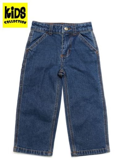 画像1: 【KIDS】CARHARTT KIDS WASHED DENIM DUNGAREE MEDIUM WASH