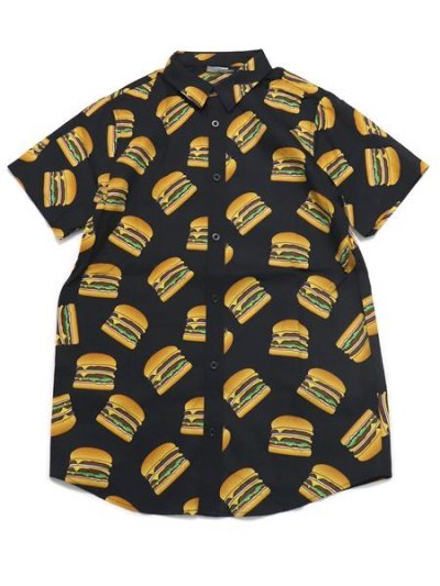 画像1: 【送料無料】IN-N-OUT BURGER DOUBLE-DOUBLE BUTTON-UP SS SHIRT