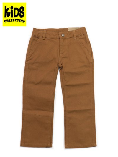 画像1: 【KIDS】CARHARTT KIDS CANVAS DUNGAREE PANT CARHARTT BROWN