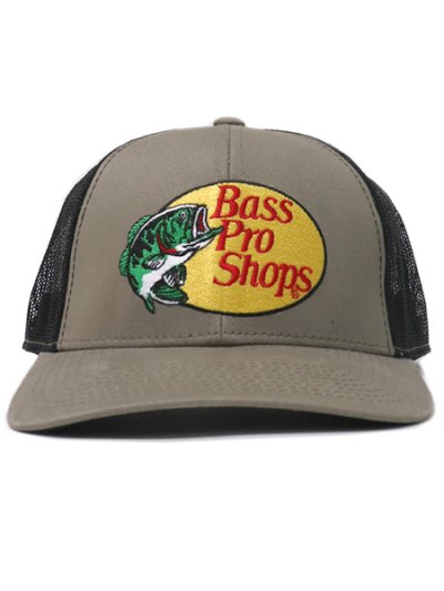 画像2: BASS PRO SHOPS EMB LOGO TWILL TRUCKER CAP OLIVE/BLACK