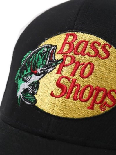 画像6: BASS PRO SHOPS EMB LOGO TWILL TRUCKER CAP BLACK/BLACK
