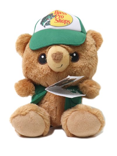 画像1: BASS PRO SHOPS PLUSH STUFFED TRUCKER CAP BEAR GREEN