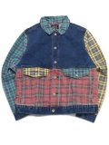 【MEGA SALE】URBAN OUTFITTERS BDG PRINTED COLORBLOCK DENIM TRUCKER JKT