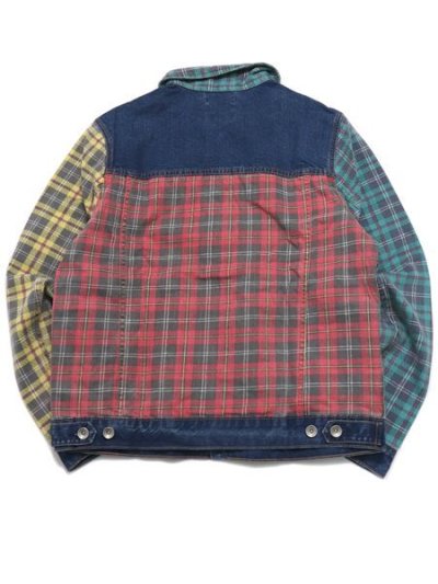 画像2: 【MEGA SALE】URBAN OUTFITTERS BDG PRINTED COLORBLOCK DENIM TRUCKER JKT