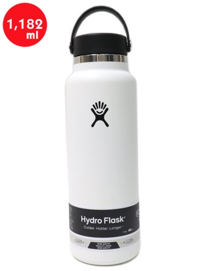 画像1: Hydro Flask HYDRATION 40 OZ WIDE MOUTH-WHITE