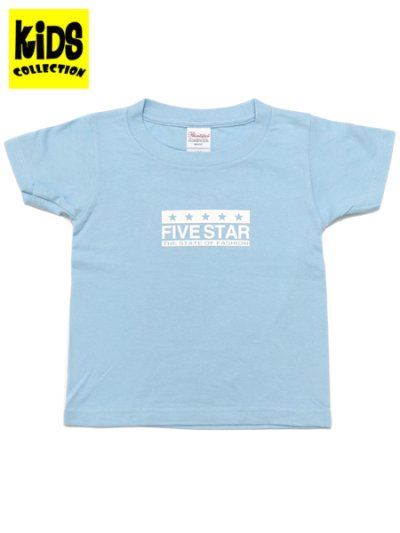 画像1: 【KIDS】FIVE STAR FIVE STAR KIDS TEE-LIGHT BLUE/WHITE