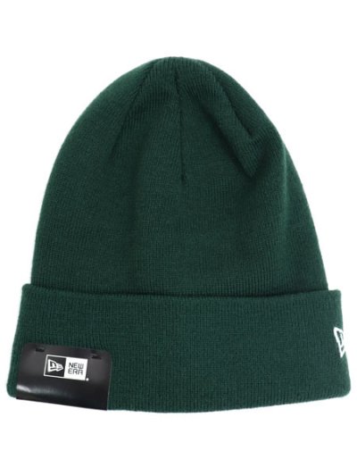 画像1: NEW ERA BASIC CUFF KNIT-DARK GREEN/SNOW WHITE