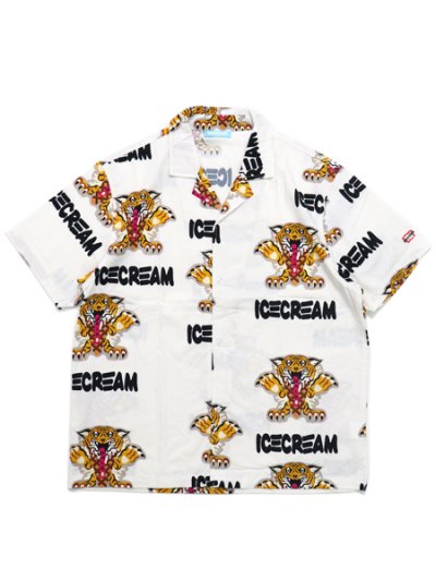 画像1: 【送料無料】ICECREAM CONES TIGER OPEN COLLAR S/S SHIRT