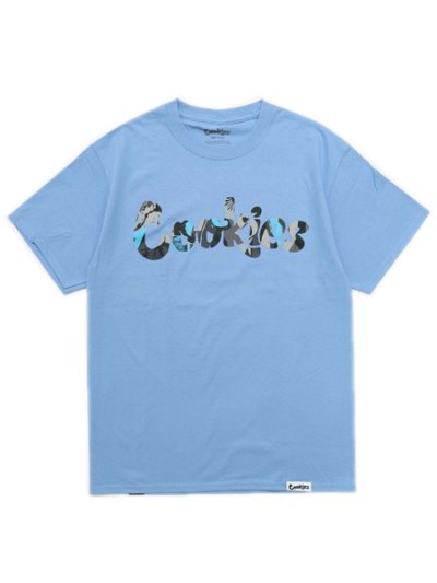 画像1: 【SALE】COOKIES CLOTHING CORSICA LOGO FILL 1 TEE CAROLINA BLUE/BK