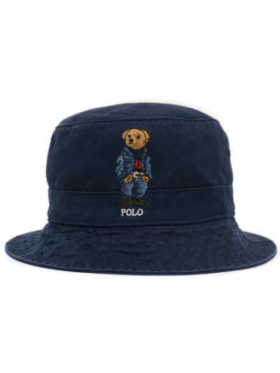 画像1: 【送料無料】POLO RALPH LAUREN DENIM BEAR BUCKET HAT