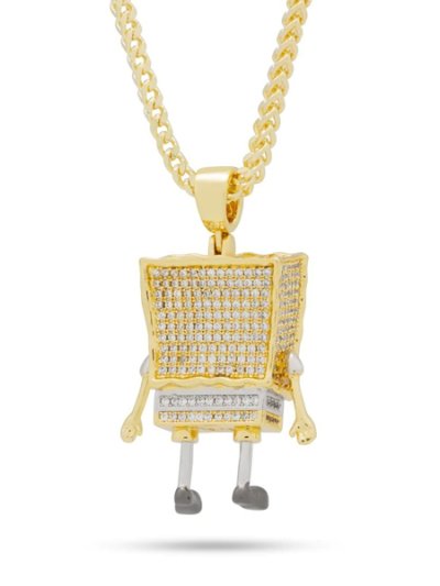 画像3: 【送料無料】KING ICE SPONGEBOB 1.7" GOLD NECKLACE