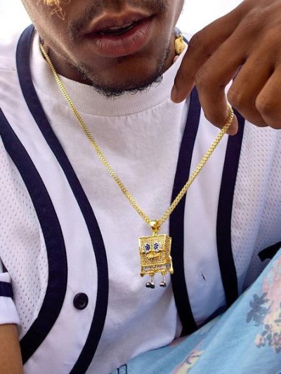 画像5: 【送料無料】KING ICE SPONGEBOB 1.7" GOLD NECKLACE