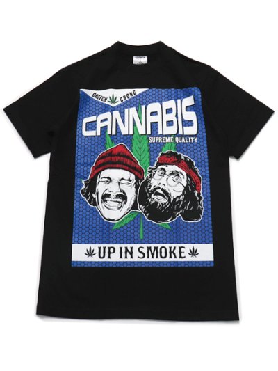 画像1: STREET WEAR SUPPLY BACKWOODS C&C CANNABIS TEE BLACK/BLUE