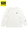 【KIDS】CHAMPION KIDS US COTTON WAFFLE L/S TEE-OFF WHITE