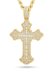 画像2: 【送料無料】KING ICE FLEUR DE LIS CROSS 2" GOLD NECKLACE (2)