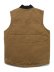 画像2: 【送料無料】DICKIES CANVAS LINED DUCK VEST-STONEWASHED BROWN (2)