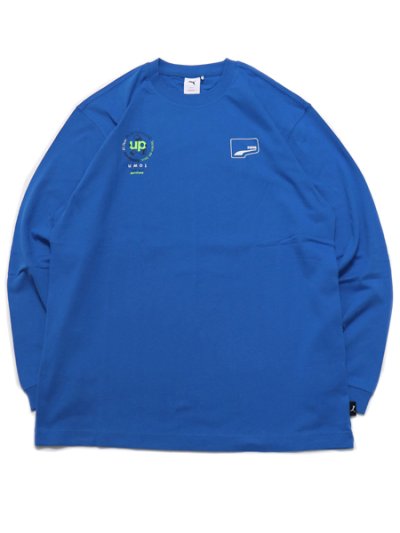 画像2: 【SALE】PUMA UPTOWN GRAPHIC L/S TEE-RACING BLUE