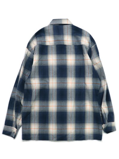 画像2: CALTOP FL PLAID L/S SHIRT NAVY/IVORY/ORANGE