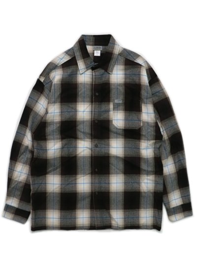 画像1: CALTOP FL PLAID L/S SHIRT BROWN/IVORY/BLUE