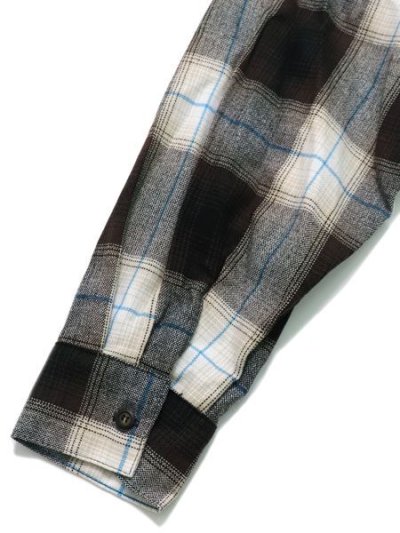 画像6: 【送料無料】CALTOP FL PLAID L/S SHIRT BROWN/IVORY/BLUE