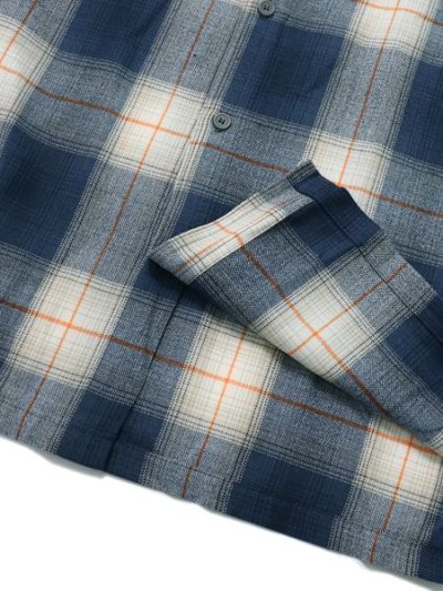 画像4: 【送料無料】CALTOP FL PLAID L/S SHIRT NAVY/IVORY/ORANGE
