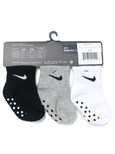 画像2: 【KIDS】NIKE BABY CORE SWOOSH IFT/TDD ANKLE 3PK-W/G/B