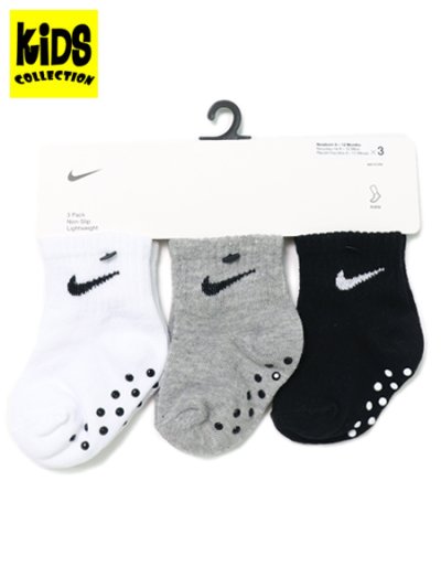 画像1: 【KIDS】NIKE BABY CORE SWOOSH IFT/TDD ANKLE 3PK-W/G/B