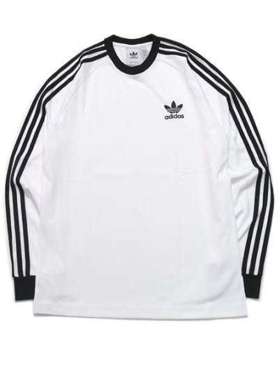 画像1: ADIDAS 3-STRIPES L/S TEE-WHITE