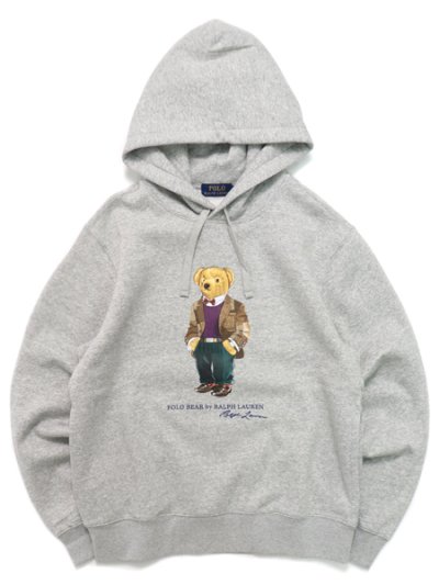 画像1: 【送料無料】POLO RALPH LAUREN TWEED BEAR FLEECE HOODIE