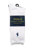 POLO RALPH LAUREN COTTON RIB CREW SOCKS