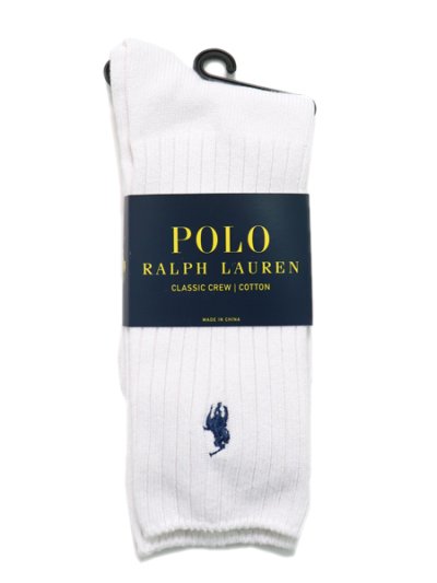 画像1: POLO RALPH LAUREN COTTON RIB CREW SOCKS