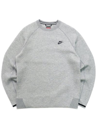 画像1: 【SALE】NIKE TECH FLEECE L/S CREW-DK GREY HEATHER/BK