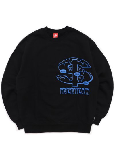 画像2: 【SALE】【送料無料】ICECREAM LET'S HAVE SOME CREWNECK SWEAT BLACK