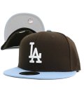 NEW ERA 59FIFTY CS DODGERS BRN/LBL UV/GY FBM