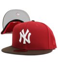 【SALE】NEW ERA 59FIFTY CS YANKEES RED/BRN UV/GY FBM