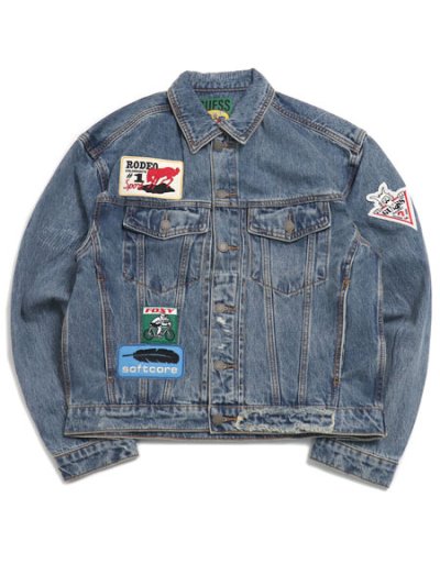 画像1: 【MEGA SALE】【送料無料】GUESS GO MARKET TRUCKER JACKET