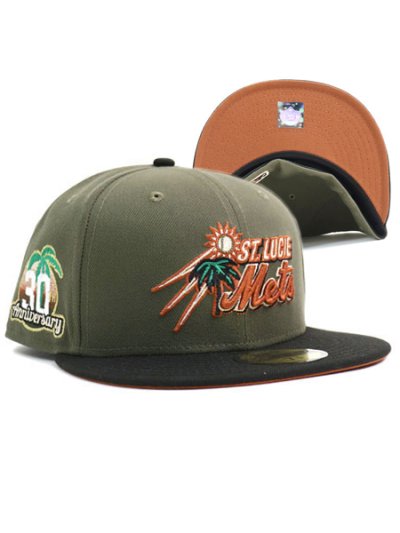 画像1: NEW ERA 59FIFTY CS ST.LUCIE METS 30TH OV/BLK/BRN