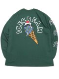 【SALE】ICECREAM CONE MAN LS TEE DARK GREEN