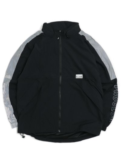 画像1: 【送料無料】PRO CLUB FULL COURT WINDBREAKER JACKET BLACK