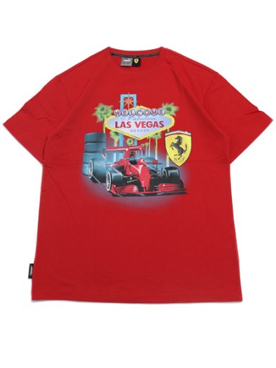 画像1: 【SALE】PUMA FERRARI X JOSHUA VIDES TEE-ROSSO CORSA