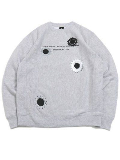 画像1: 【SALE】【送料無料】NOTHIN' SPECIAL BMW GANGSTA CREWNECK HEATHER GREY