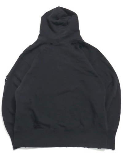 画像2: 【送料無料】SUNNY INC WORN-OUT PULL HOODIE BLACK