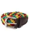 RAISE8 APPAREL BRAID BELT RASTA RED/GREEN/YELLOW