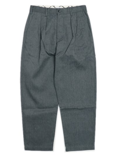 画像1: 【送料無料】SCHOTTTC TC DOUBLE PLEATED WIDE PANTS GREY