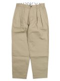 【送料無料】SCHOTTTC TC DOUBLE PLEATED WIDE PANTS KHAKI