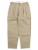画像1: 【送料無料】SCHOTTTC TC DOUBLE PLEATED WIDE PANTS KHAKI (1)