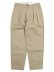 画像1: 【送料無料】SCHOTTTC TC DOUBLE PLEATED WIDE PANTS KHAKI (1)