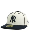 NEW ERA LP 59FIFTY PIPING YANKEES CHROME WH/NAVY
